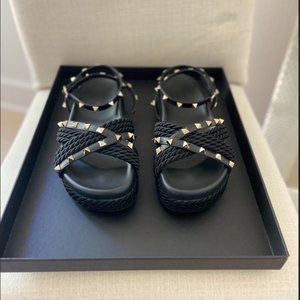 Valentino Rockstud Platform Sandals - Sz 38